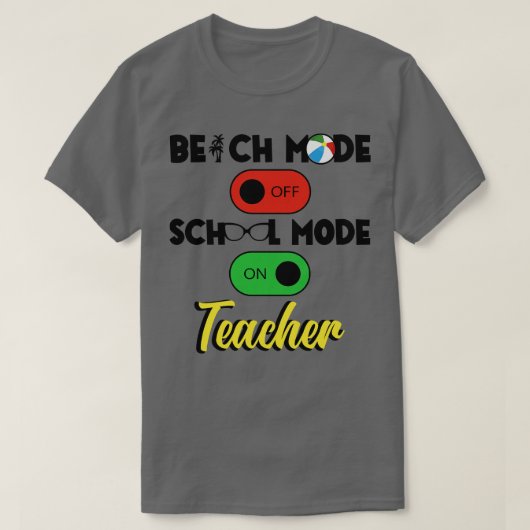 新学期先生スクールモード教育D Tシャツ (デザイン正面)