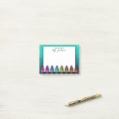 新学期先生ズレインボーグリッタークライアンズ ポストイット (デスク上)