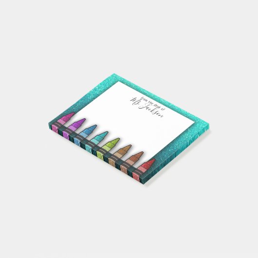 新学期先生ズレインボーグリッタークライアンズ ポストイット (アングル)