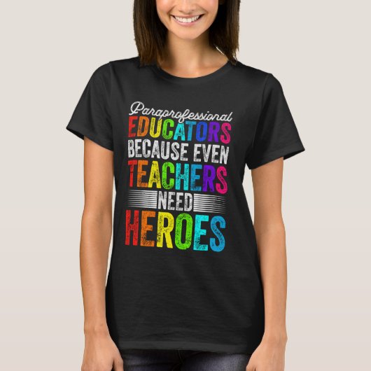 新学期先生パラプロおもしろいエドゥック Tシャツ (正面)