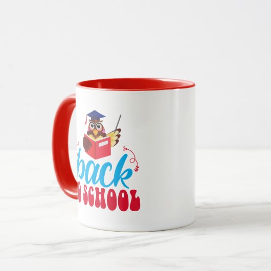 新学期先生フクロコーヒーマグ マグカップ (正面左)