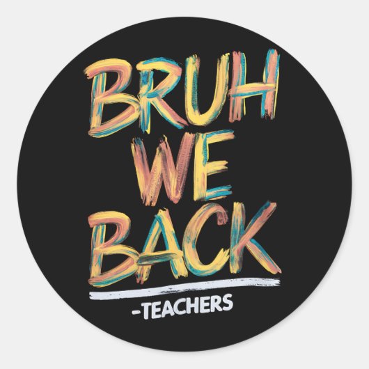 新学期先生ブルワウバック先生 ラウンドシール (正面)