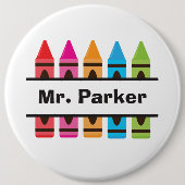 新学期先生ボタン 缶バッジ (正面)