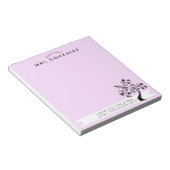 新学期先生ボホフローラツリーカスタム ノートパッド (アングル)