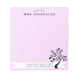 新学期先生ボホフローラツリーカスタム ノートパッド