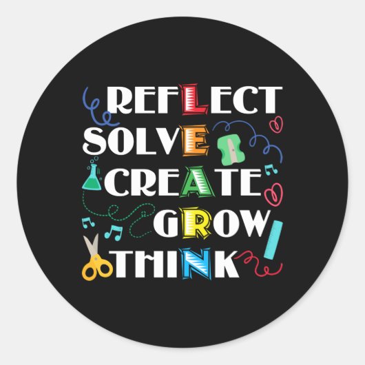 新学期先生動機学付けギフト ラウンドシール (正面)