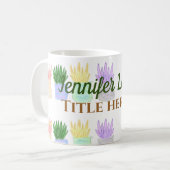 新学期先生名タイトルsucculents plant コーヒーマグカップ (正面左)