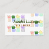 新学期先生名タイトルsucculents plant 名刺 (裏面)