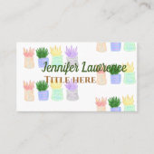 新学期先生名タイトルsucculents plant 名刺 (正面)