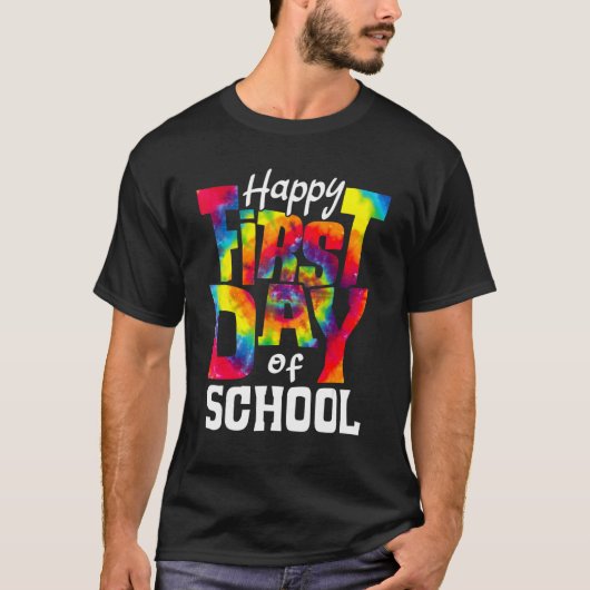 新学期先生学生幸せな初日 Tシャツ (正面)