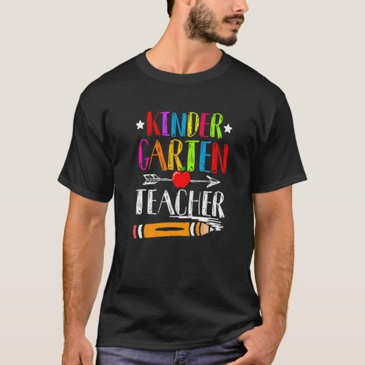 新学期先生学生幼稚園茶 Tシャツ (正面)
