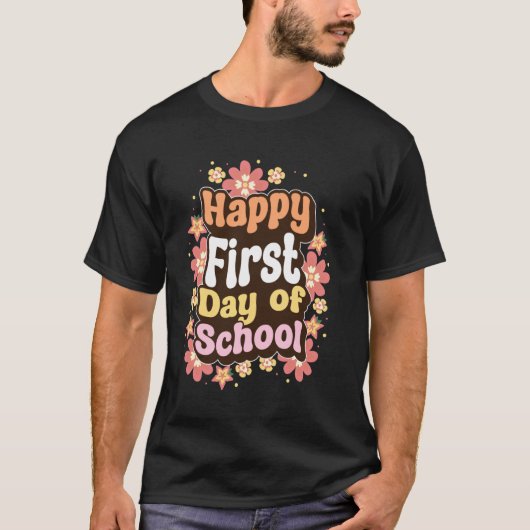 新学期先生幼児ハッピーファースト・デイ Tシャツ (正面)