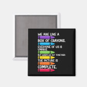 新学期先生我々はクレヨンの箱のようなものである マグネット (正面/裏面)