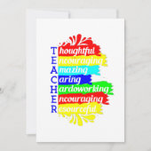 新学期先生評価 招待状 (正面)