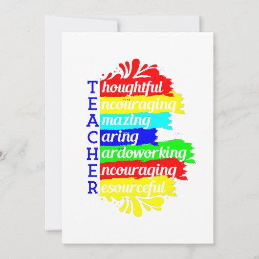 新学期先生評価 招待状 (正面)