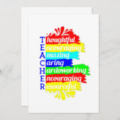 新学期先生評価 招待状 (正面/裏面)