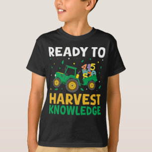 新学期先生農業トラクター農家キッズ Tシャツ