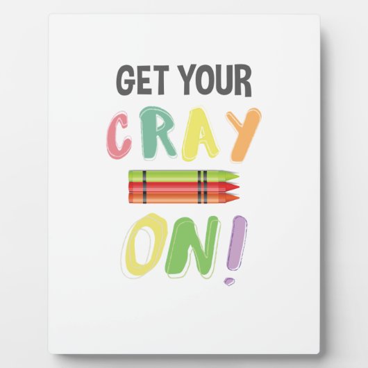 新学期先生Get Your Cray On Crayon フォトプラーク (正面)