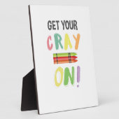 新学期先生Get Your Cray On Crayon フォトプラーク (側面)
