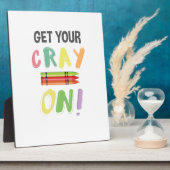 新学期先生Get Your Cray On Crayon フォトプラーク (側面)