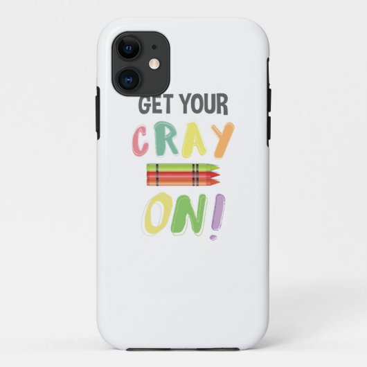 新学期先生Get Your Cray On Crayon Case-Mate iPhoneケース (裏面)