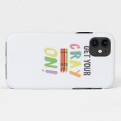 新学期先生Get Your Cray On Crayon Case-Mate iPhoneケース (裏面(横))