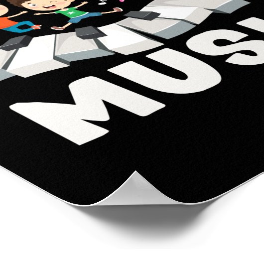 新学期先生Imちょうどここに音楽のために ポスター (角)