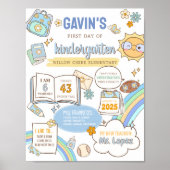 新学期初日ボード標識 ポスター (正面)