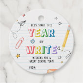 新学期初日ラウンド フェイバータグ (正面)