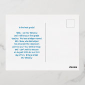 新学期初等歓迎はがき 箔シーズンポストカード (裏面)