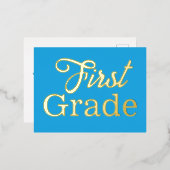 新学期初等歓迎はがき 箔シーズンポストカード (正面/裏面)