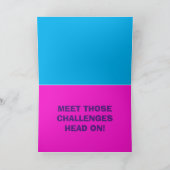 新学期勇気付けられる子供へ学生 サンキューカード (内部)