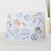 新学期勉強用品、学校 カード (裏面)