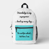 新学期動機バッグ プリントバックパック (正面)