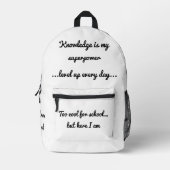 新学期動機バッグ プリントバックパック (正面)