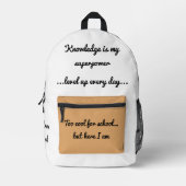 新学期動機バッグ プリントバックパック (正面)