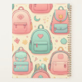 新学期名前をカスタムするバックパックパターン プランナー手帳 (裏面)