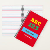 新学期名前をカスタムする手帳 ノートブック (内側)