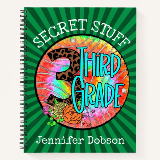 新学期向けの3年生ノート ノートブック (正面)