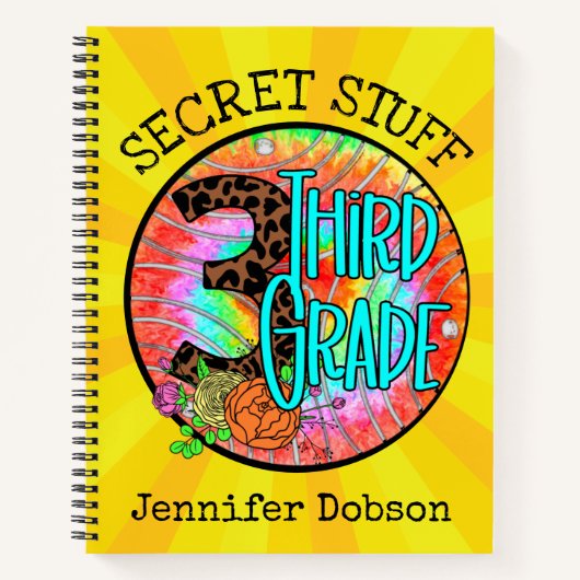 新学期向けの3年生ノート ノートブック (正面)