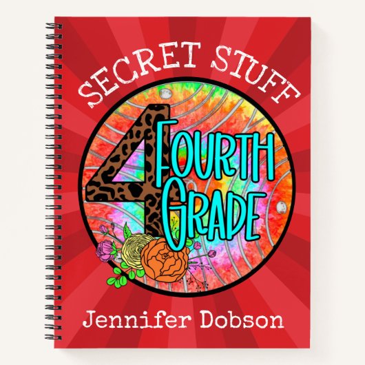 新学期向けの4年生ノート ノートブック (正面)