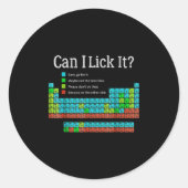 新学期周期表おもしろいをクリックできるか ラウンドシール (正面)