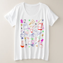 新学期型 プラスサイズTシャツ