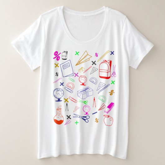 新学期型 プラスサイズTシャツ (デザイン正面)