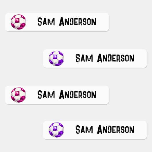 新学期女子サッカーの子供の名前 ラベル (グループ)