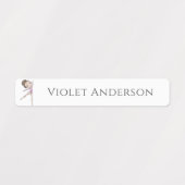 新学期女子体操キッズ名 ラベル (デザイン1)