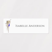 新学期女子体操キッズ名 ラベル (デザイン2)