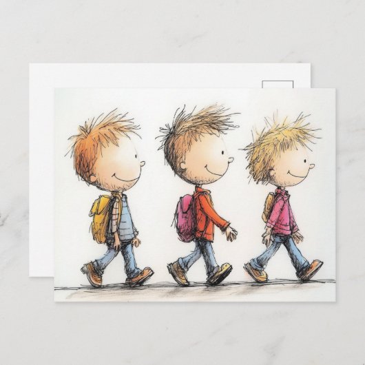 新学期子 ポストカード (正面/裏面)