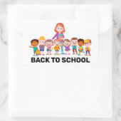 新学期子 長方形シール (バッグ)