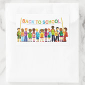 新学期子 長方形シール (バッグ)